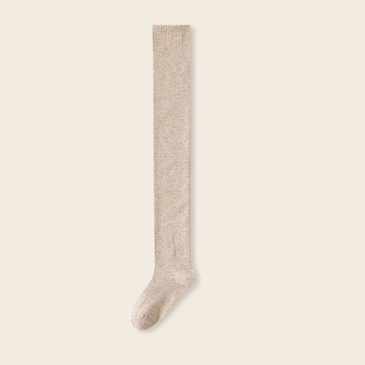 Thick Cotton Knee-High Socks for Warm, Breathable Comfort