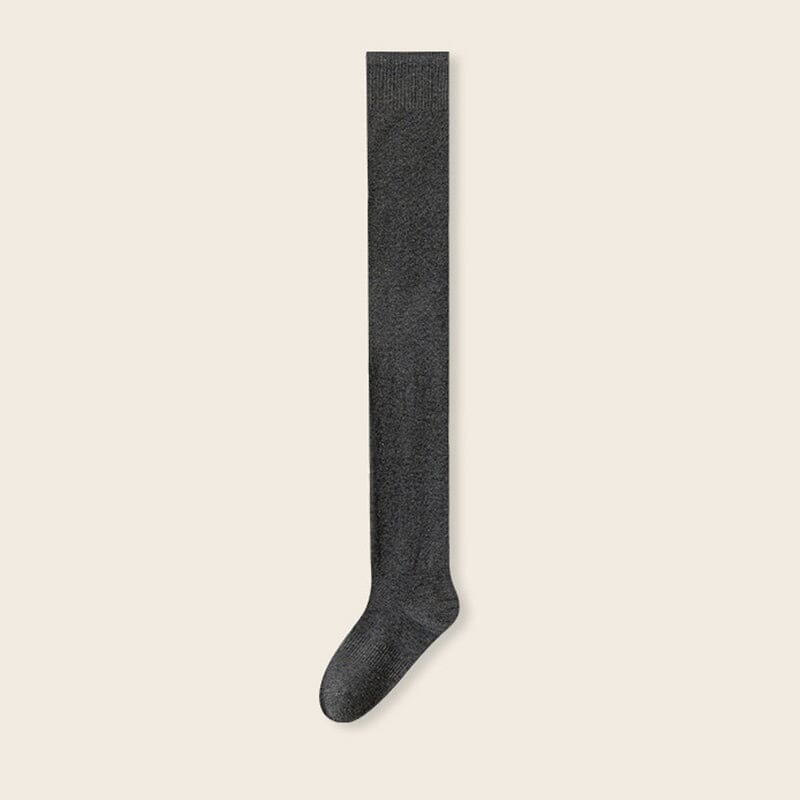 Thick Cotton Knee-High Socks for Warm, Breathable Comfort