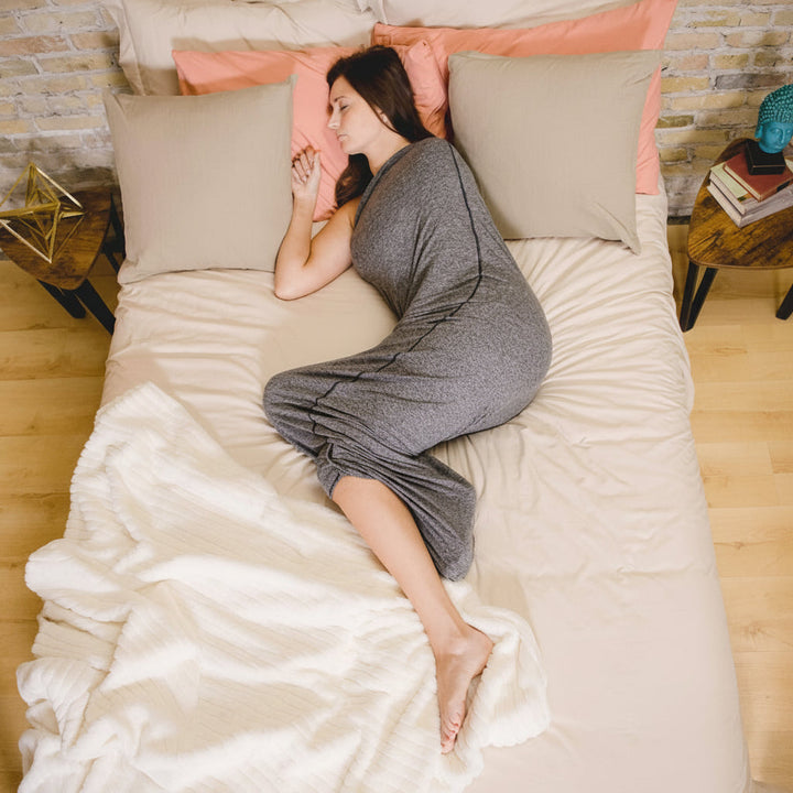 Stretchy Wearable Sleep Pod Blanket for Adults, Full-Body Hug