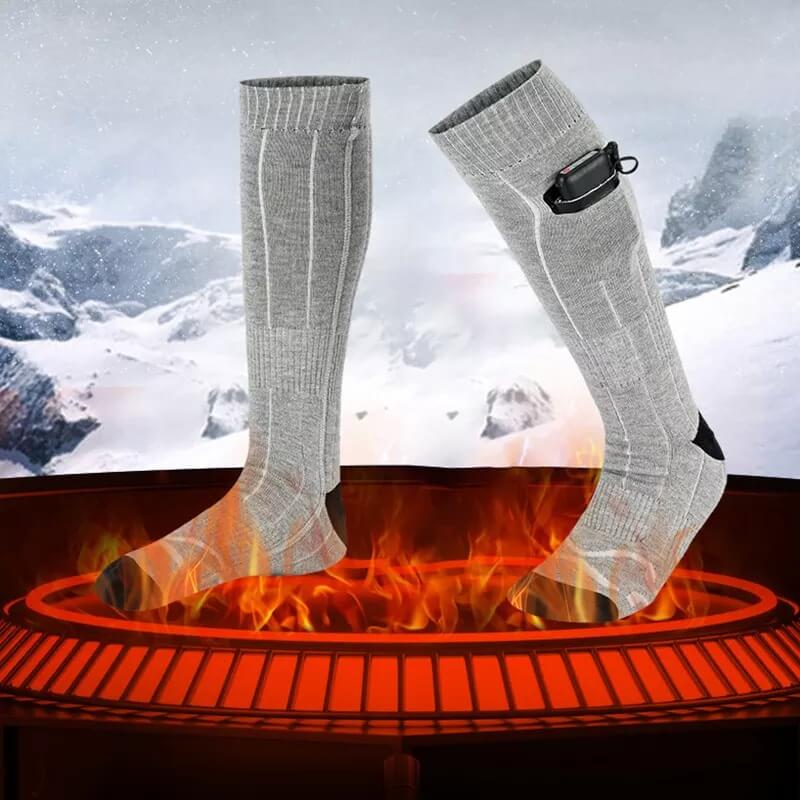 Plushley™ Rechargeable Heated Socks with 8-Hour Warmth and 3 Settings