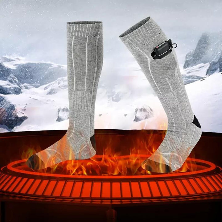 Plushley™ Rechargeable Heated Socks with 8-Hour Warmth and 3 Settings