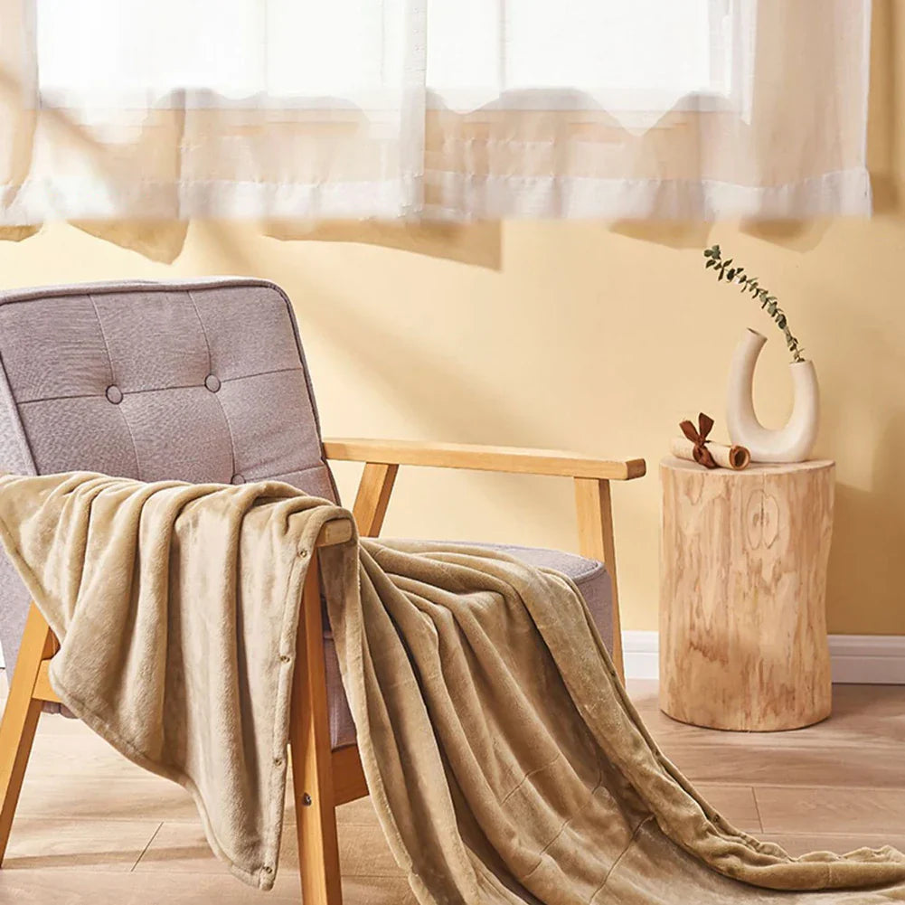 Plushley™ USB Heated Fleece Blanket with 3 Heat Settings