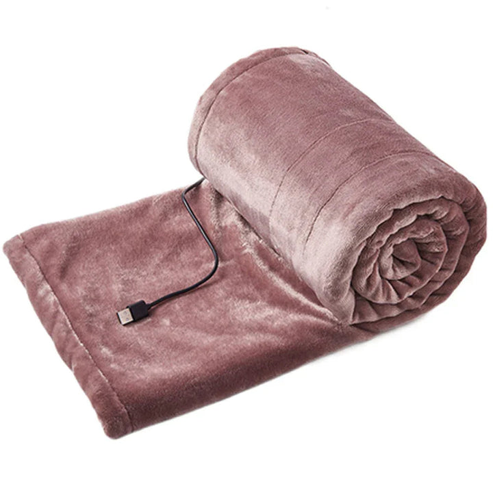 Plushley™ USB Heated Fleece Blanket with 3 Heat Settings