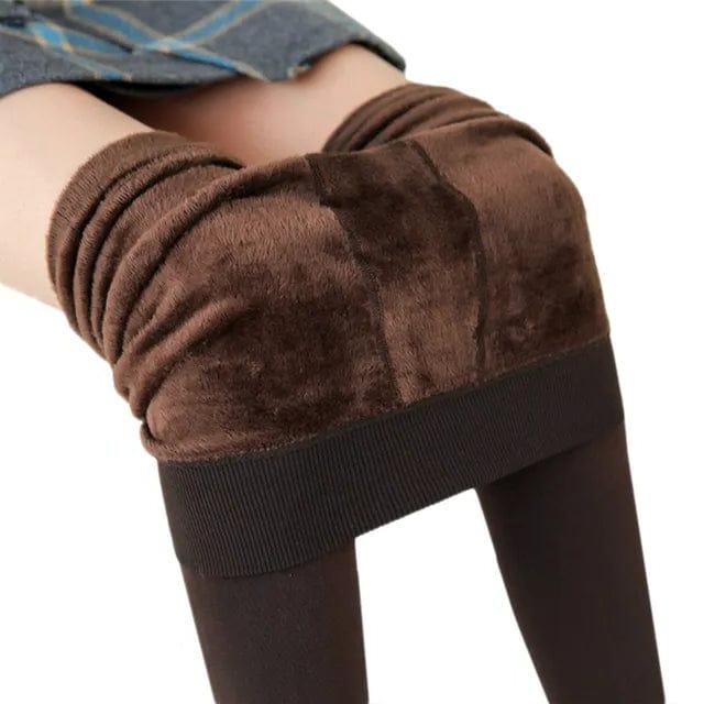 High-Waisted Fleece Lined Leggings for Cold Weather