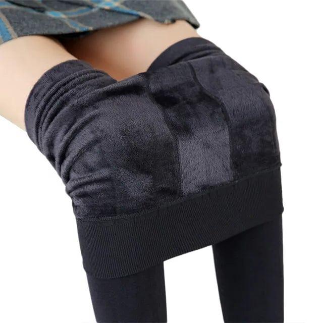 High-Waisted Fleece Lined Leggings for Cold Weather