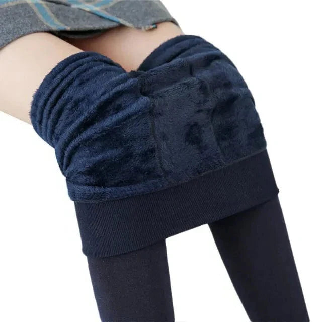 High-Waisted Fleece Lined Leggings for Cold Weather