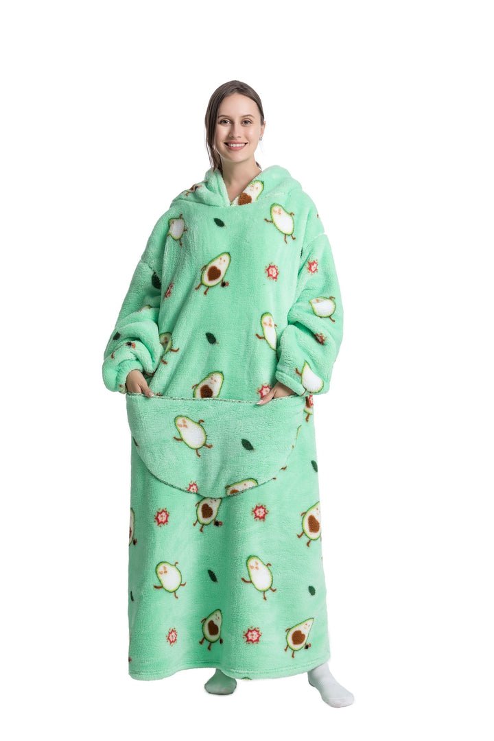 Fleece Hoodie Blanket with Hood in Fun Animal Prints