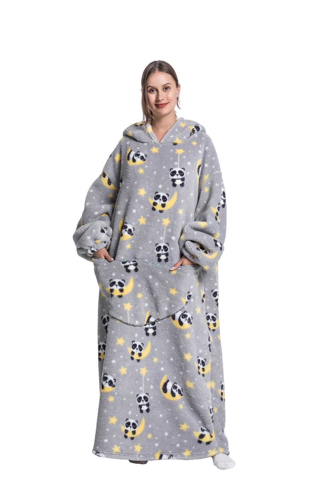 Fleece Hoodie Blanket with Hood in Fun Animal Prints