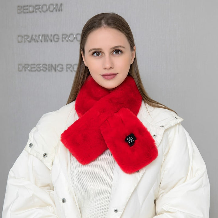 Plushley™ Heated Faux Fur Neck Wrap with 3 Heat Settings